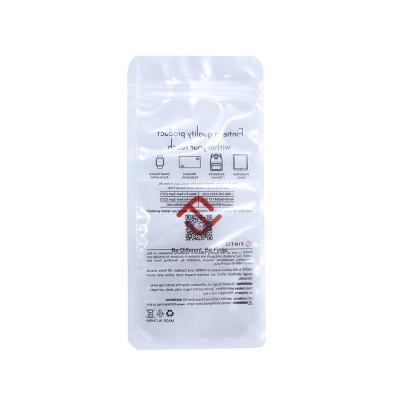 China Wholesale eco-friendly printed glossy clear resealable zipper lock mylar plastic packaging bags with logo for date line bags phone accessories for sale