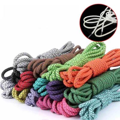 China Custom High Quality Round Round Polyester 3M Reflective Shoe Laces yeezy laces for sale