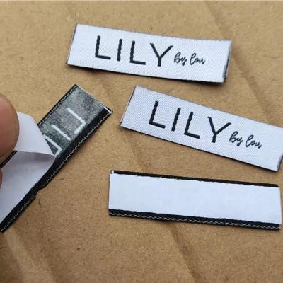 China 1000pcs adhesive, 4.5 * 1.2cm fabric custom adhesive label straight cut blank label for scarf/hat/shoe/shirt for sale