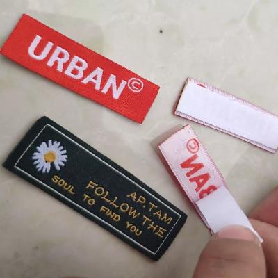 China 500PCS Adhesive Adhesive Label, 6*2cm Custom Straight Cut Blank Fabric Labels for Scarf/Hat/Shoe/Shirt Stickers for sale