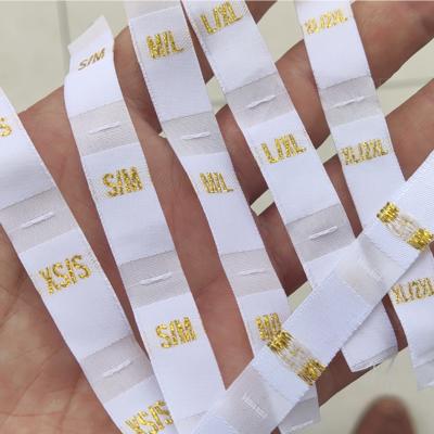 China Gold Double Size Fabric 1000PCS Polyester Woven Custom Sizes XS/S/M/L/XL/2XL/3XL Washable Custom Label Adult Apparel for sale