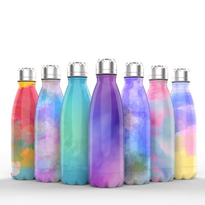 China Business 1L Double Wall Insulated Vacuum Cola Bottle 304 Stainless Steel Thermos Water Bottle Matel Custom Color Wholesale for sale