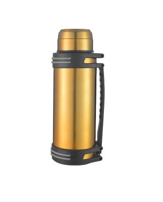 China Custom Business 4000ml Large Capacity Vacuum Travel Jar 304/201 Stainless Steel Double Wall Color Handle Camping Thermos Flask for sale