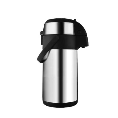 China Business 2 Liter Double Wall Inside 304 Stainless Steel Vacuum Air Pot BPA Free Plastic High Capacity Pump Thermos Insulated Wholesale Thermos for sale