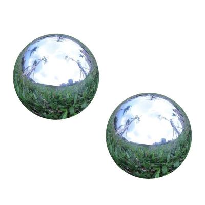 China Garden Ornament Hollow Gazing Stainless Steel Ball Mirror Polished Glossy Sphere For Garden Ornament for sale