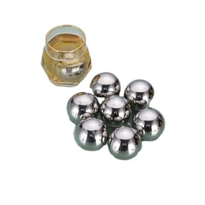 China New Type Viable Price Stainless Whiskey Ice Balls Metal Ice Cube Ball for sale