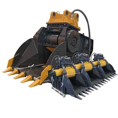 China Crusher the stone or building waste excavator bucket crusher for 10/20/30/40 ton machine for sale