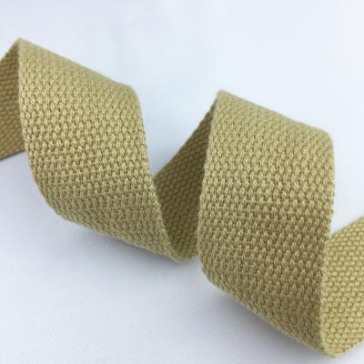 China 2021 new color polyester cotton tape outdoor mountaineering rope webbing 32mm cotton tape customized for sale