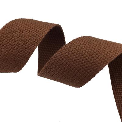 China Hot Sell Factory Price Cotton Webbing 20mm 25mm 32mm 38mm 50mm Soft Cotton Webbing Braided Woven Cotton Tape for sale