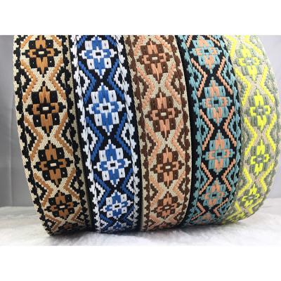 China High Quality Cheap Webbing With Color Stripes Side With Plain Weave 2.5cm Polyester Webbing In Stock for sale