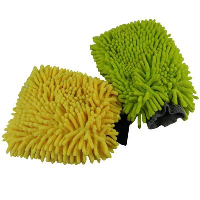 China 2021 Eco-friendly Microfiber Chenille Car Wash Gloves Super Absorbent Soft Eco-friendly Cleaning Gloves for sale