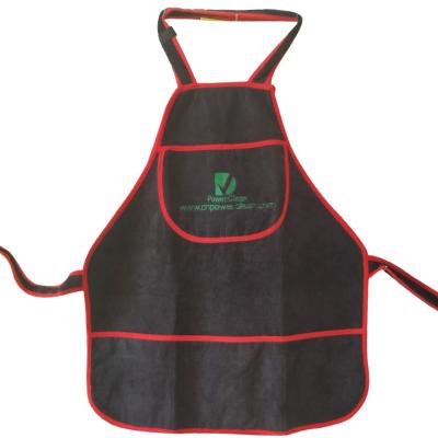 China Sustainable Black Apron For Washing Car Maintenance Your Water And Dirt Cloths Customize Logo Microfiber Apron for sale