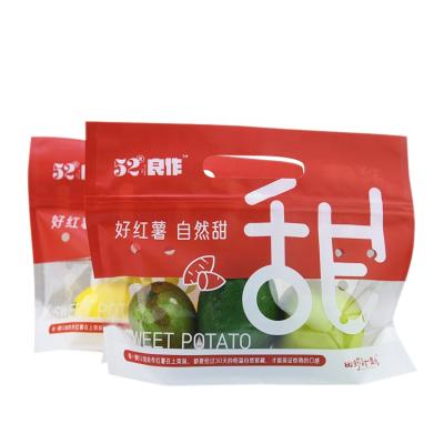 China Wholesale High Quality Moisture Proof Plastic Packaging Bag Fruit Vent Bag With Zipper For Grape for sale