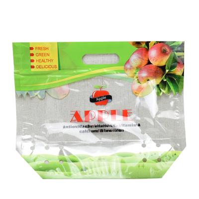 China Soft touch plastic fruit bag packaging stand up clear transparent bag with zipper for moisture-proof apple/oranges/pear for sale