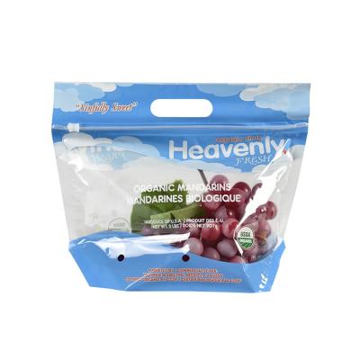 China Custom Printing Moisture Proof Resealable Fruit Bags Plastic Packaging Bags Zip Lock Bag With Vent Hole for sale