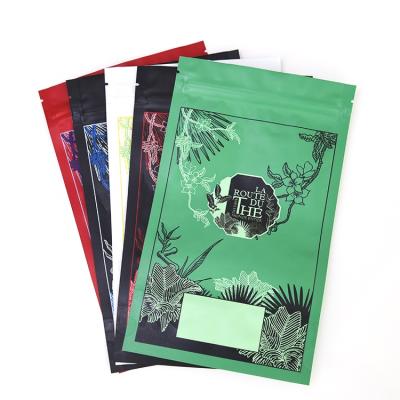 China Factory Price Competitive Mylar Food Aluminum Foil Bag Moisture Proof Zipper Stand Up Pouch For Tea for sale