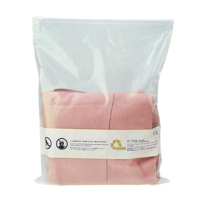 China Wholesale Customized Eco-Friendly Print Zip Lock Moisture Proof Clothing Bags With Logo for sale