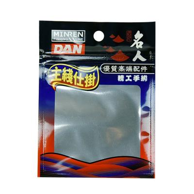 China Custom Made Recyclable Moisture Proof Plastic Packaging Pouch Fish Hook Zipper Bags With Clear Window for sale