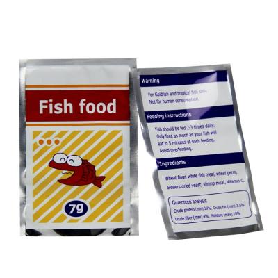 China Factory Supply Moisture Proof Fish Food Packaging Bag /plastic Bait Fish Bags 3 Sides Seal Bag With Your Own Logo for sale