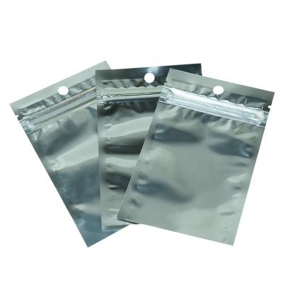 China Manufacturers Moisture Proof Custom Printed Heat Seal Three Side Seal Bag With Zipper For Accessories for sale