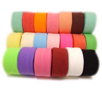 China Elastic Factory Wholesale Solid Colors Weaving Flat Webbing Fitness Knitted Elastic Band for sale