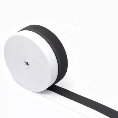 China Elastic Factory Knitted Fitness Elastic Band Black Or White Elastic Webbing For Apparel Hats Sports for sale