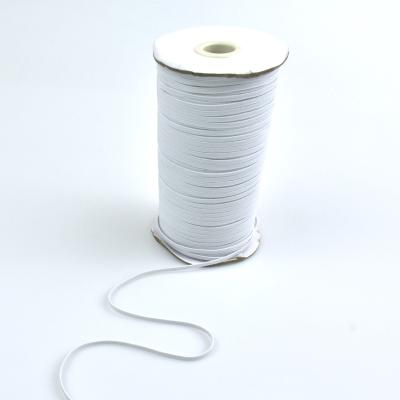 China Hot Selling Elastic 200 Yards One Roll 3mm White Elastic Webbing Band For Garment for sale