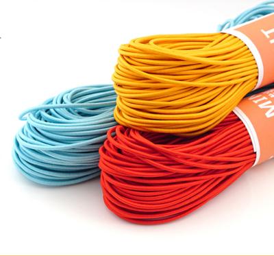 China Elastic Fashion Custom Soft Polyester Crocheted Round Elastic Rope For Clothing for sale