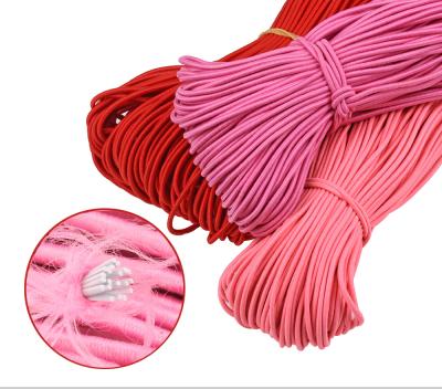 China Elastic Fiber 23 Colors Polyester Elastic Rope In Running Elastic Rubber Band Around Rubber Rubber Strap for sale