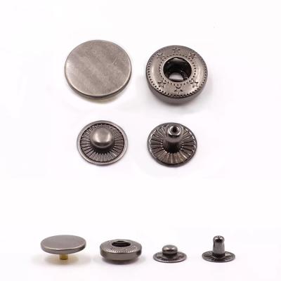 China Factory Outlet Viable Custom Cheap Silver Stud Metal 15mm Snaps Knobs And Brass Snaps for sale