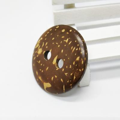 China Sustainable Special Custom Plated Natural Colors 2 Holes Clothing Coconut Shell Button for sale