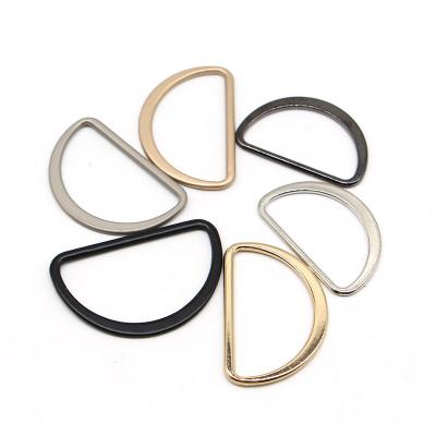 China Black Nickel Free Zinc Alloy Hanging Buckle D Type 2 Inch D Clip Buckle For Handbags for sale