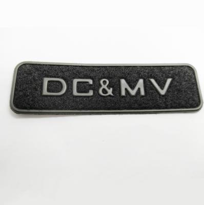 China Viable Embossing Rubber Logo PVC Patch Hook Band Sleeve Tag And Loop Fastener For Jacket Cuff for sale