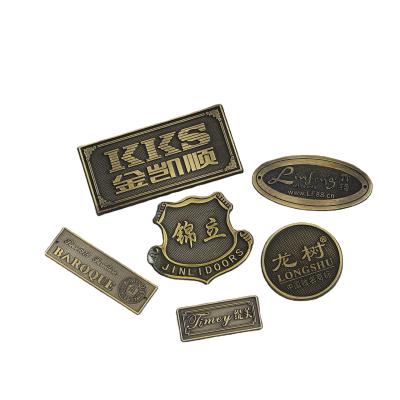 China Garment\jeans\DIY\bags\clothing label metal tag overcoat brand engraved Logo Plate Label Name Tags zinc alloy for sale