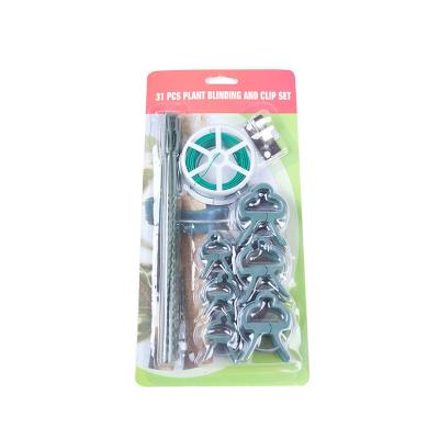 China 31pcs Plant Tile Plant Containment and Clip Set Garden Support Clamp Clip Twist Tile Sets for sale