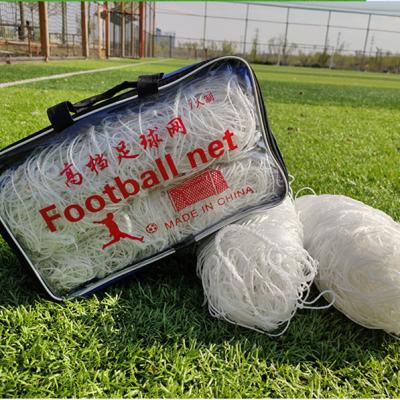 China PP/PE/Polyester/Nylon 7 Person 3mm Thickness HDPE Football Polyester Football Net Net for sale