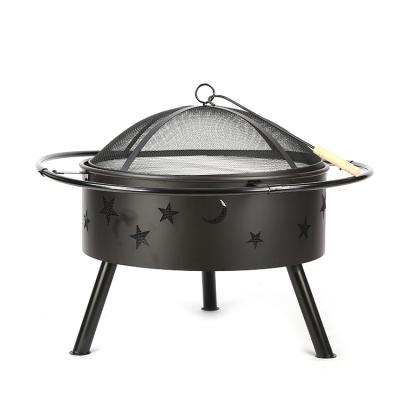 China Wholesale Modern Patio Grill Fire Pit Metal Steel Wood Burning Stocked Outdoor Fire Pit for sale