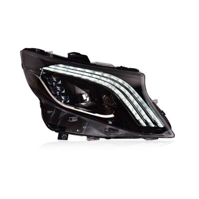 China 12V LED Headlight Assembly for Mercedes-Benz Vito Modified Maybach Style DRL Included for sale