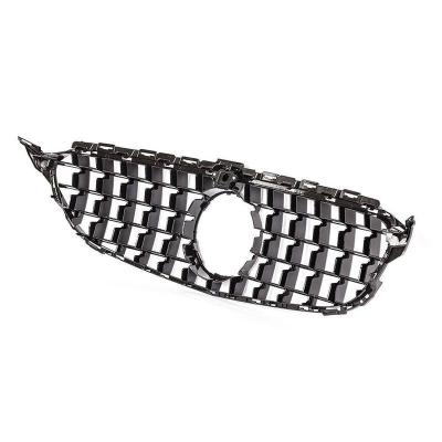 China 100% Tested Abs Gloss Black Gt Type Chrome Grille for Mercedes Benz C-Class W205 for sale