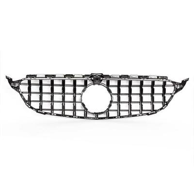 China 100*25*38 cm Gt Style Front Bumper Grille Black Grille For Mercedes Benz C-Class W205 2014-2018 for sale