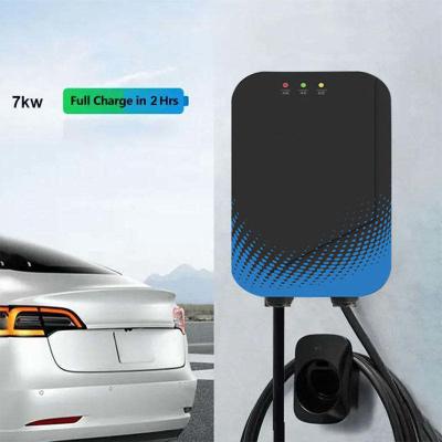 Chine 32A Chargeur rapide de véhicule électrique Wallbox Station de recharge pour communication interne OCPP 1.6 Json à vendre