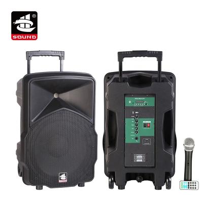 China Disco\bar\club\home cheap PS-5115GW-40 15 inch portable rechargeable cart speaker with USB/SD/FM/BT for sale