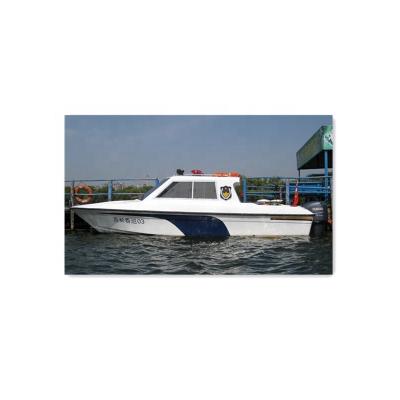 China Fiberglass 7.6m Fiberglass Half Cabin Model Military Motor and Speedboat for Sale for sale