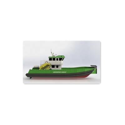 China Grandsea 18m Aluminum Flat Deck Car Ferry Landing Barge Small Work Barge for Sale for sale