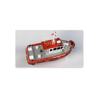 China Grandsea 900HP Twin Screw 12m Aluminum Port Tug Work Boat For Sale for sale