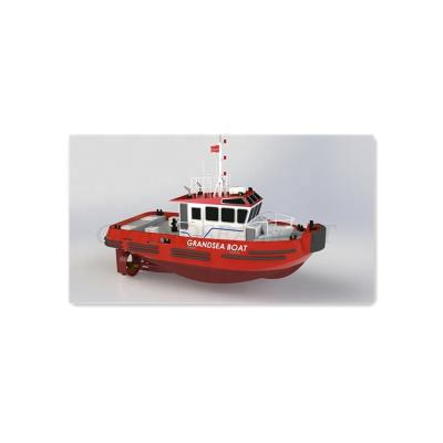 China Grandsea Aluminum 12m 800HP Aluminum Tuck Pusher Tug Boat For Sale for sale