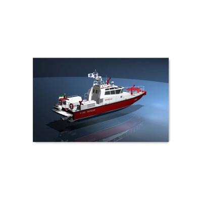 China Rescue work boat 17m 57ft aluminum and fiberglass fire fighting rescue work boat for sale for sale