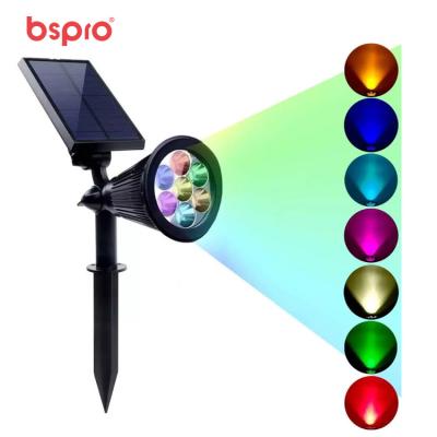 China Outdoor Spot Easy Transition RGB Lamp Decoration Yard Bspro Waterproof Decorative Installation Decor Led Solar Lawn Lights Garden Light for sale