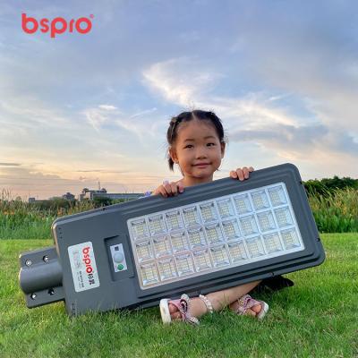 China Bspro landscape/garden/street/pavement/lane/parking/road private road lighting sensor motion lights waterpoof Ip65 300w all in one solar led street light with pole for sale