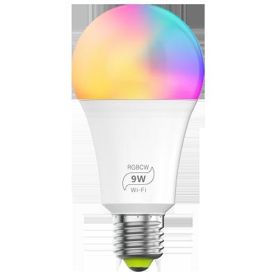 China Warehouse Energy Saving Dimmer E27 RGB 3000K 5000K Compatible Electric Headlight WiFi LED Smart Bulb for sale